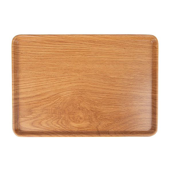 Garcia De Pou BANDEJAS RECTANGULARES 'ASAMI WARE' 28 5x20x2 CM SÍMIL MADERA MELAMINA (4 UNID.)
