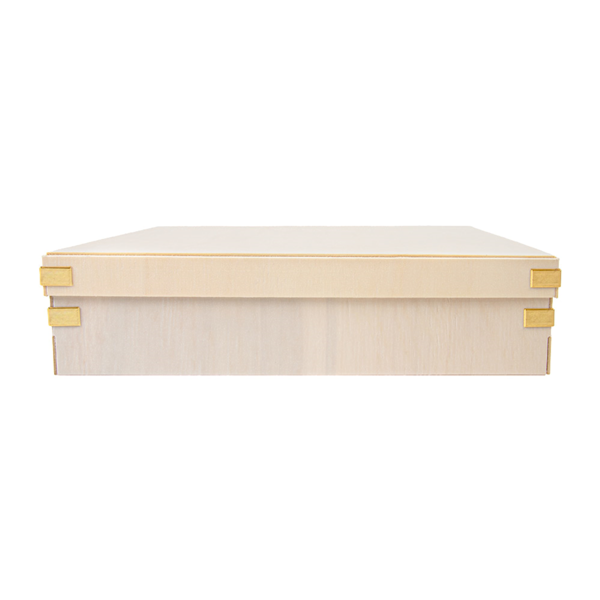 Garcia De Pou BANDEJAS RECTANGULARES CON TAPA 'WOOD' 26x26x6 2 CM NATURAL MADERA (10 UNID.)