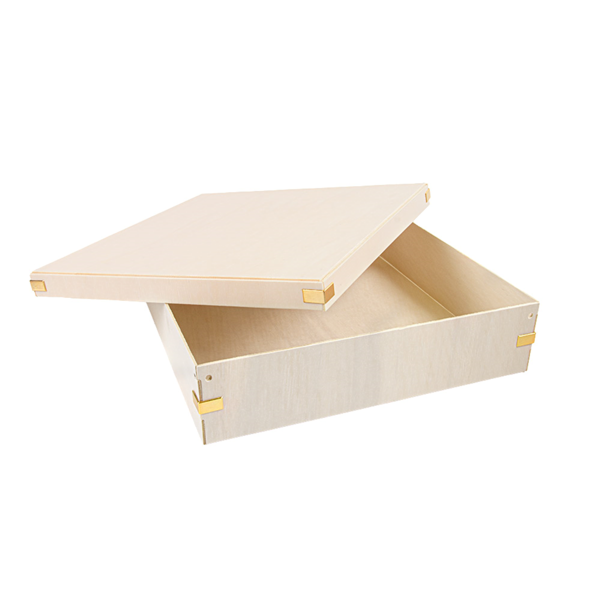 Garcia De Pou BANDEJAS RECTANGULARES CON TAPA 'WOOD' 26x26x6 2 CM NATURAL MADERA (10 UNID.)