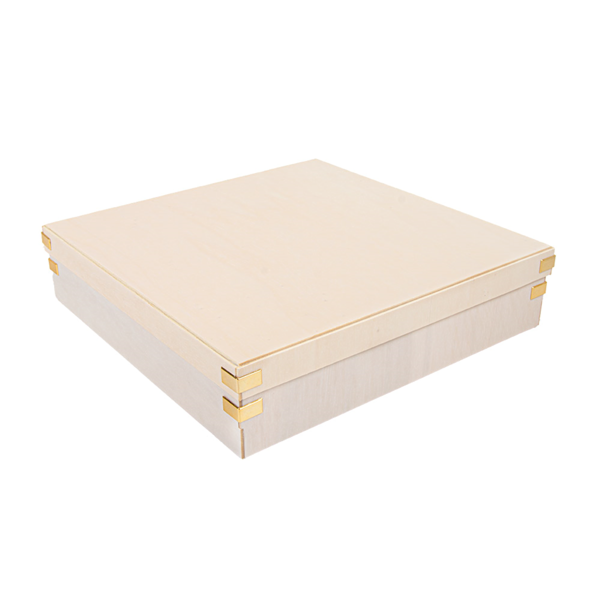 Garcia de pou BANDEJAS RECTANGULARES CON TAPA 'WOOD' 26x26x6 2 CM NATURAL MADERA (10 UNID.)
