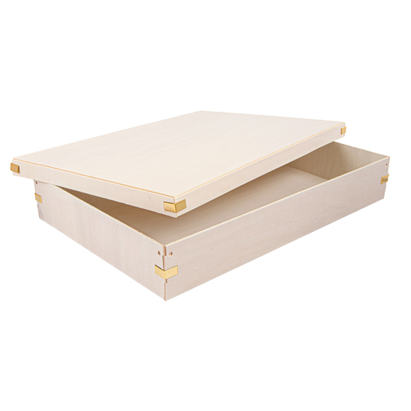 Garcia De Pou BANDEJAS RECTANGULARES CON TAPA 'WOOD' 37 5x26x6 2 CM NATURAL MADERA (10 UNID.)