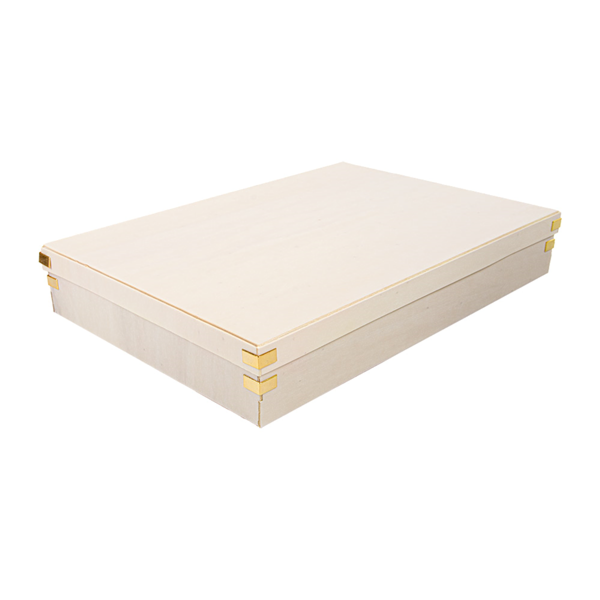 Garcia de pou BANDEJAS RECTANGULARES CON TAPA 'WOOD' 37 5x26x6 2 CM NATURAL MADERA (10 UNID.)