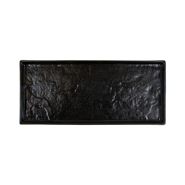 Garcia De Pou BANDEJAS RECTANGULARES 'SLATE' 'AKALA' 30 5x13 5x2 CM NEGRO PORCELANA (3 UNID.)