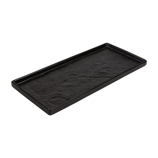 Garcia de pou BANDEJAS RECTANGULARES 'SLATE' 'AKALA' 30 5x13 5x2 CM NEGRO PORCELANA (3 UNID.)