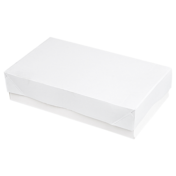 Garcia de pou BANDEJAS + TAPA 'THEPACK' 230 G/M2 19 5x11x4 5 CM BLANCO CARTÓN ONDULADO NANO-MICRO (200 UNID.)