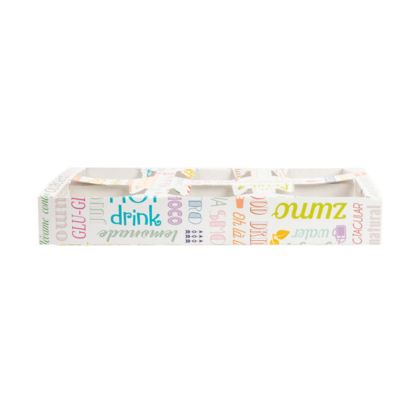 Garcia De Pou BANDEJAS TRANSPORTE 6 VASOS 'PAROLE' 450 G/M2 27 5x16x4 CM BLANCO CARTONCILLO (400 UNID.)