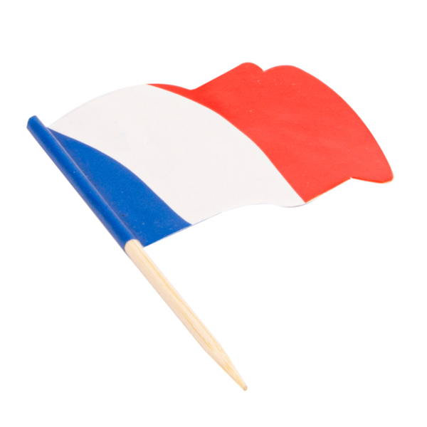 Garcia De Pou BANDERITAS "FRANCE" 4x3/6 5 CM SURTIDO MADERA (144 UNID.)