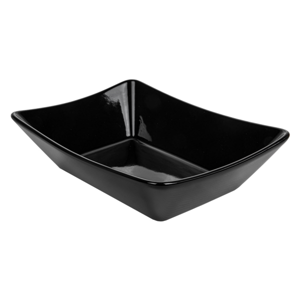 Garcia de pou BARQUILLA PARA FRITOS L 19 3x13 3x4 8 CM NEGRO PORCELANA (6 UNID.)