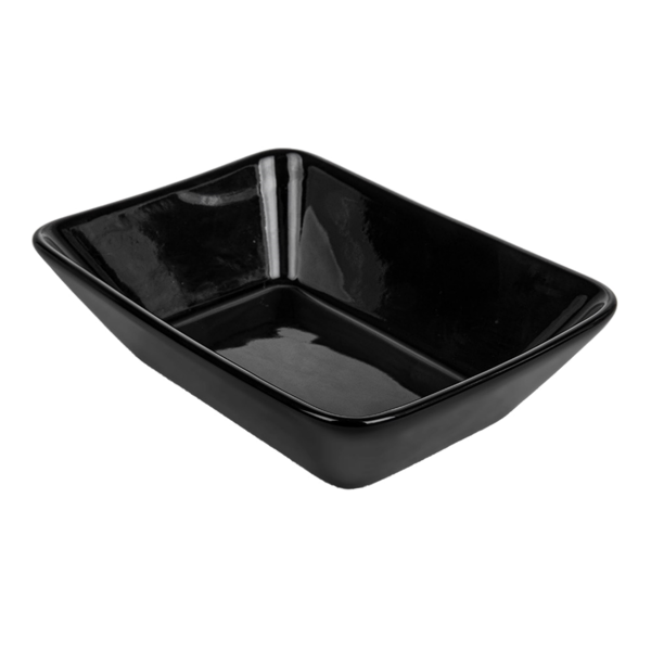 Garcia de pou BARQUILLA PARA FRITOS S 13 5x9 4x3 2 CM NEGRO PORCELANA (6 UNID.)