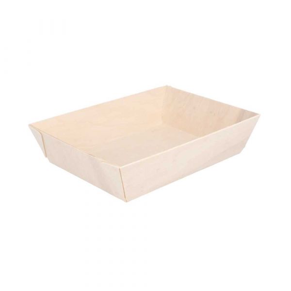 Garcia de pou BARQUILLAS COMIDA 700 ML 18x13x4 CM NATURAL MADERA (50 UNID.)
