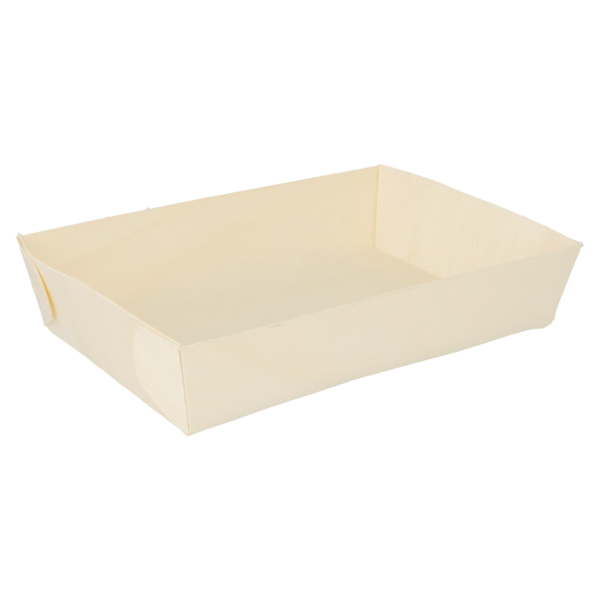 Garcia De Pou BARQUILLAS RECTANGULARES 600 ML 19x13x4 CM NATURAL MADERA (100 UNID.)