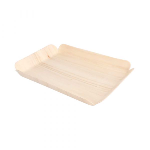 Garcia de pou BARQUILLAS RECTANGULARES 'WOOD' 15x11 5x1 5 CM NATURAL MADERA (50 UNID.)