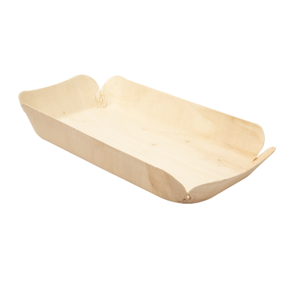 Garcia De Pou BARQUILLAS RECTANGULARES 'WOOD' 22 5x11 5x3 CM NATURAL MADERA (50 UNID.)