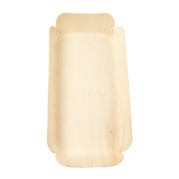 Garcia De Pou BARQUILLAS RECTANGULARES 'WOOD' 22 5x11 5x3 CM NATURAL MADERA (50 UNID.)