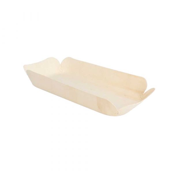Garcia de pou BARQUILLAS RECTANGULARES 'WOOD' 22 5x11 5x3 CM NATURAL MADERA (50 UNID.)