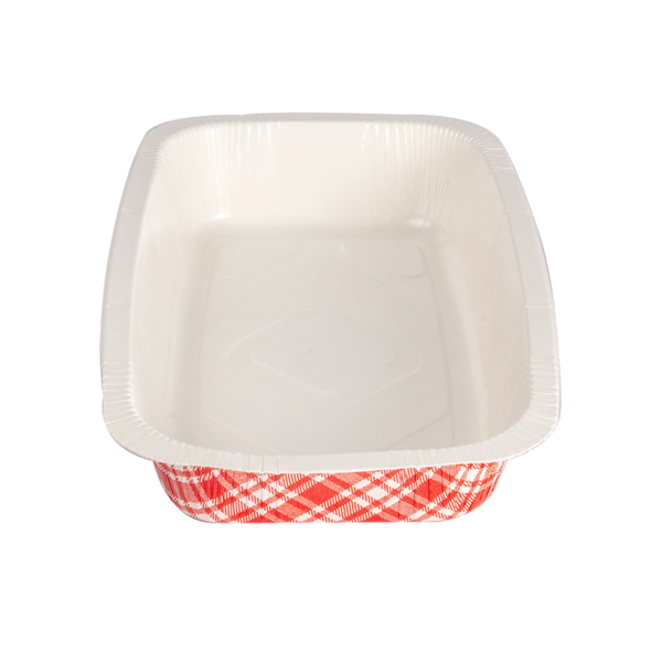 Garcia De Pou BARQUILLAS TERMOSELLABLES GN1/4 'VICHY' 1210 ML 430 G/M2 + 25G/M2 PET 26 3x16x4 5 CM BLANCO CARTÓN (400 UNID.)