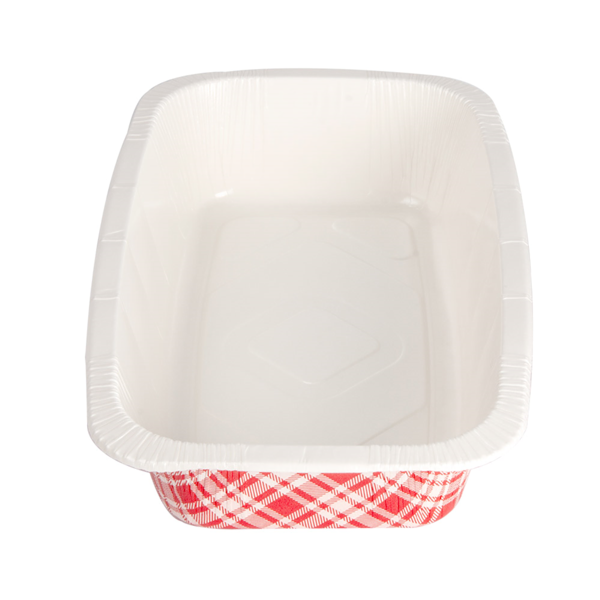 Garcia De Pou BARQUILLAS TERMOSELLABLES GN1/4 'VICHY' 1450 ML 430 G/M2 + 25G/M2 PET 26 3x16x5 5 CM BLANCO CARTÓN (360 UNID.)