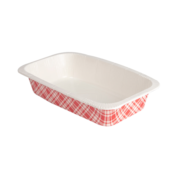 Garcia de pou BARQUILLAS TERMOSELLABLES GN1/4 'VICHY' 1450 ML 430 G/M2 + 25G/M2 PET 26 3x16x5 5 CM BLANCO CARTÓN (360 UNID.)