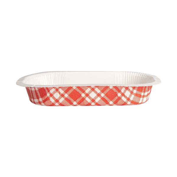 Garcia De Pou BARQUILLAS TERMOSELLABLES 'VICHY' 240 ML 390 G/M2 + 25G/M2 PET 16x10x2 5 CM BLANCO CARTÓN (1200 UNID.)