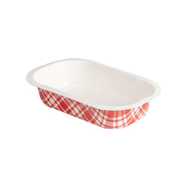 Garcia de pou BARQUILLAS TERMOSELLABLES 'VICHY' 325 ML 390 G/M2 + 25G/M2 PET 16x10x3 5 CM BLANCO CARTÓN (1000 UNID.)
