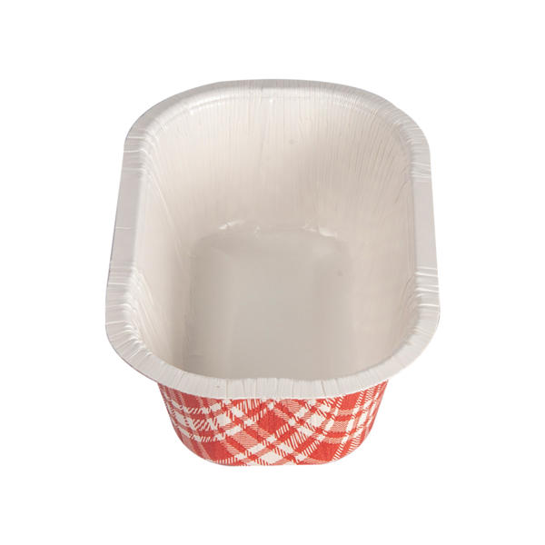 Garcia De Pou BARQUILLAS TERMOSELLABLES 'VICHY' 480 ML 390 G/M2 + 25G/M2 PET 16x10x5 5 CM BLANCO CARTÓN (1000 UNID.)