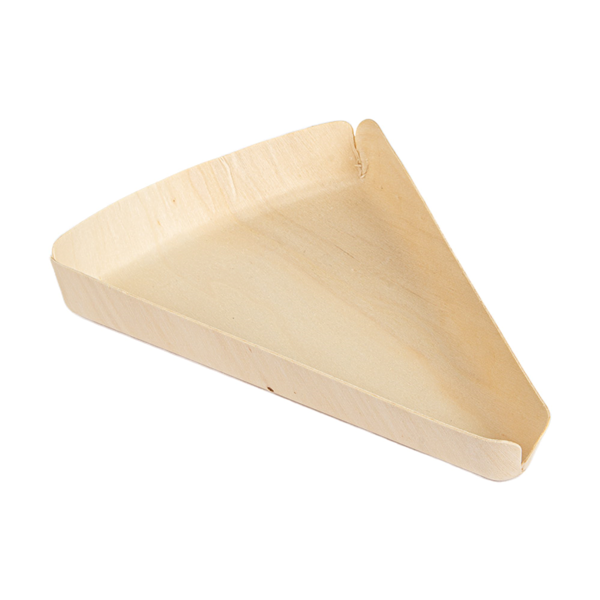 Garcia de pou BARQUILLAS TRIANGULARES 'WOOD' 21x14x2 5 CM NATURAL MADERA (50 UNID.)