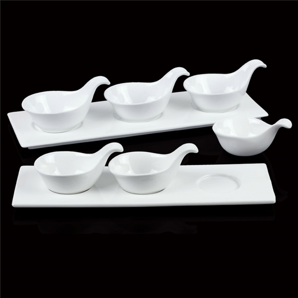 Garcia De Pou BASE 3 CAVIDADES 34 5x12 CM BLANCO PORCELANA (4 UNID.)