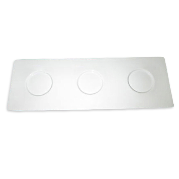 Garcia de pou BASE 3 CAVIDADES 34 5x12 CM BLANCO PORCELANA (4 UNID.)