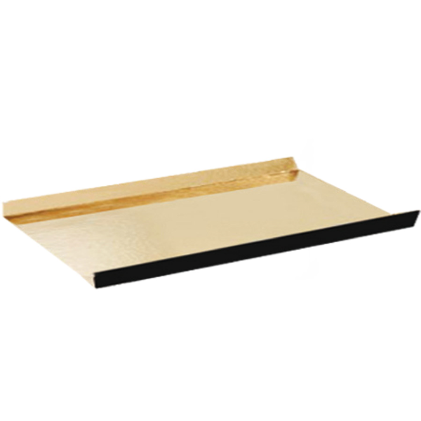 Garcia de pou BASES CON PESTAÑAS LATERALES 380 G/M2 12 6x4 5+1 5 CM ORO/NEGRO CARTÓN (200 UNID.)