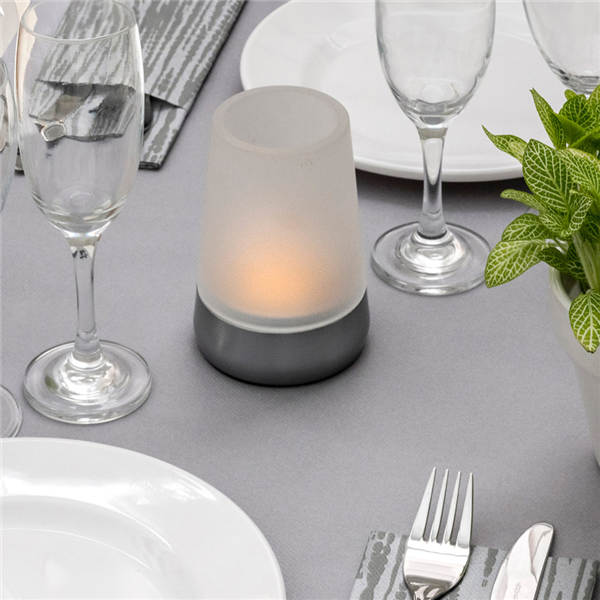 Garcia De Pou BASES LÁMPARA DE SOBREMESA "CONE" Ø 8x12 CM PLATEADO METAL (6 UNID.)