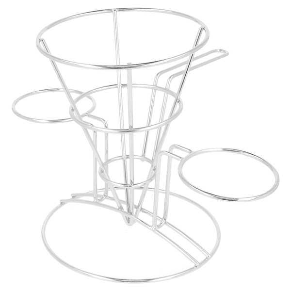 Garcia De Pou BASKET CON 2 TARRINAS 'ARTINOX' 10 8x15 24 CM PLATEADO INOX (12 UNID.)