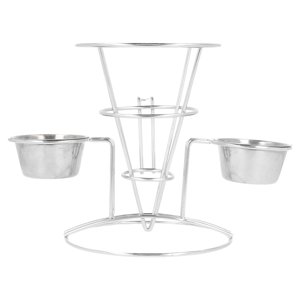 Garcia De Pou BASKET CON 2 TARRINAS 'ARTINOX' 10 8x15 24 CM PLATEADO INOX (12 UNID.)
