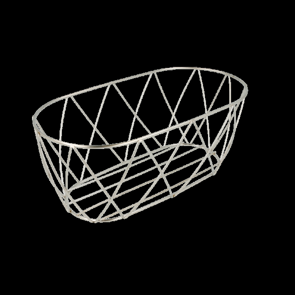 Garcia de pou BASKET ESTILO TOSCANO 25 5x12 7x10 2 CM PLATEADO INOX (12 UNID.)