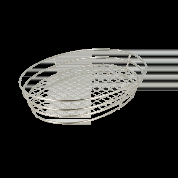 Garcia de pou BASKET OVAL 'ARTINOX' 28x20 5x5 7 CM PLATEADO INOX (24 UNID.)