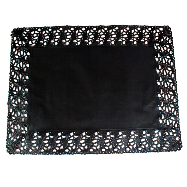 Garcia de pou BLONDAS RECTANGULARES CALADAS 40 G/M2 45x36 CM NEGRO PAPEL (250 UNID.)