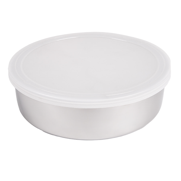Garcia de pou BOL CON TAPA 'ARTINOX' 1080 ML Ø18x5 5 CM PLATEADO INOX + LDPE (24 UNID.)