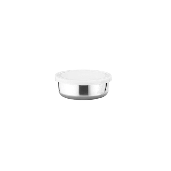 Garcia de pou BOL CON TAPA 'ARTINOX' 1550 ML Ø20x5 5 CM PLATEADO INOX + LDPE (12 UNID.)