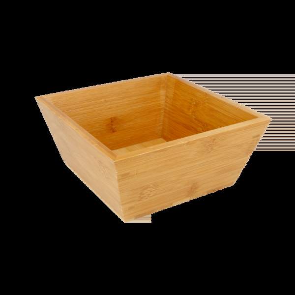 Garcia de pou BOL CUADRADO 1400 ML 17 8x17 8x8 3 CM NATURAL BAMBÚ (1 UNID.)