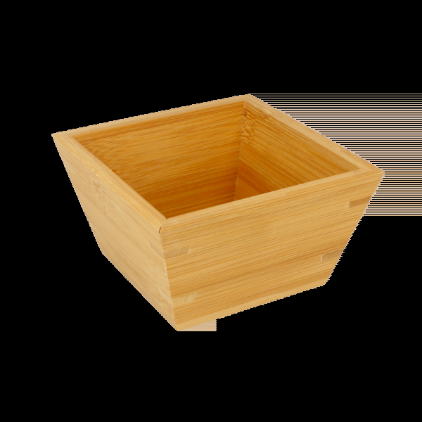 Garcia de pou BOL CUADRADO 500 ML 12 7x12 7x7 3 CM NATURAL BAMBÚ (1 UNID.)