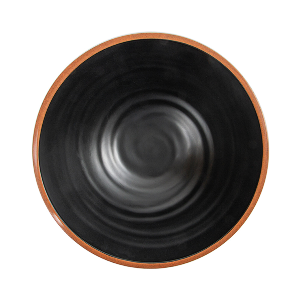 Garcia De Pou BOLES 'ASAMI WARE' 1600 ML Ø23 3x9 7 CM NEGRO MELAMINA (6 UNID.)