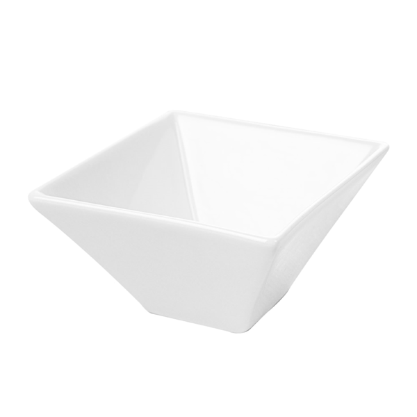 Garcia de pou BOLES CUADRADOS 300 ML 12 2x6 CM BLANCO PORCELANA (6 UNID.)