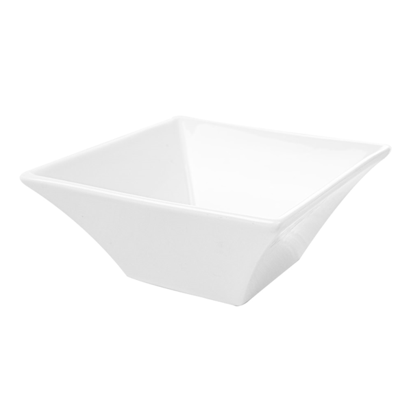 Garcia de pou BOLES CUADRADOS 500 ML 14 9x5 5 CM BLANCO PORCELANA (6 UNID.)