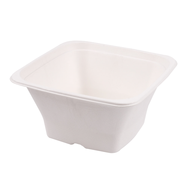Garcia de pou BOLES CUADRADOS 'BIONIC' 1 2 L 18x18x9 CM BLANCO BAGAZO (400 UNID.)