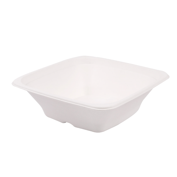 Garcia De Pou BOLES CUADRADOS 'BIONIC' 700 ML 18x18x6 CM BLANCO BAGAZO (400 UNID.)