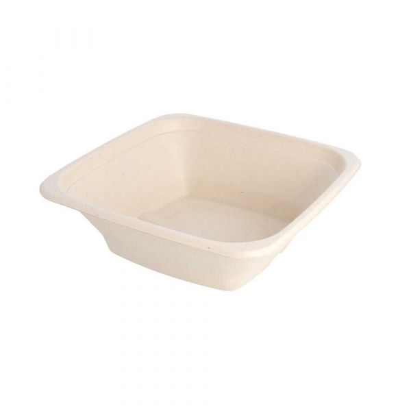 Garcia de pou BOLES CUADRADOS 'BIONIC' 700 ML 18x18x6 CM NATURAL BAGAZO (400 UNID.)