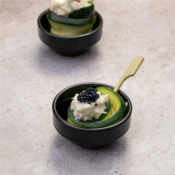 Garcia De Pou BOLES ENSALADA 70 ML Ø 6 4x2 8 CM NEGRO PORCELANA (12 UNID.)