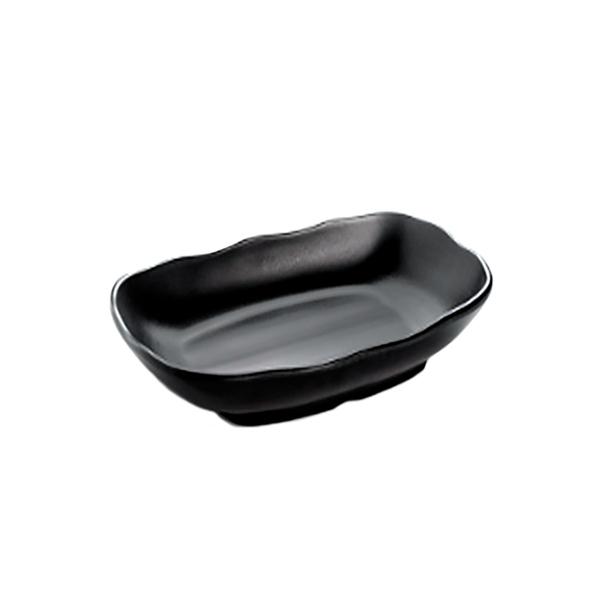 Garcia de pou BOLES RECTANGULARES 'ASAMI WARE' 20x12 5x3 5 CM NEGRO MELAMINA (6 UNID.)