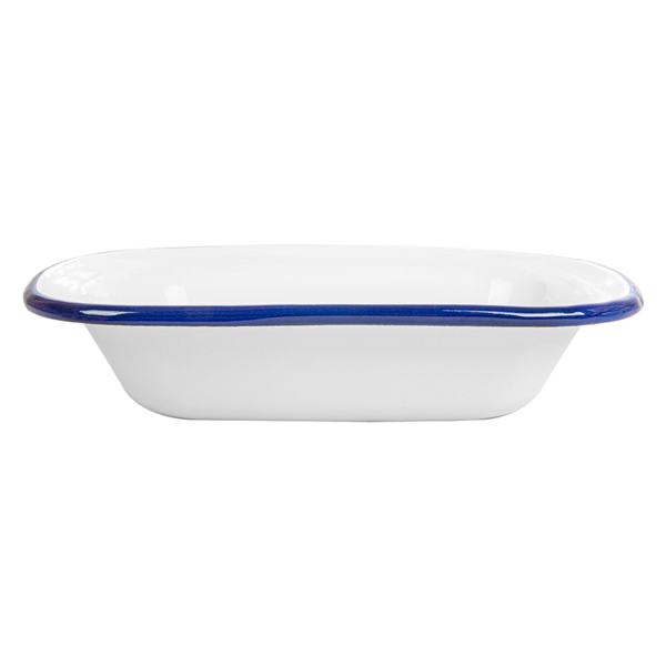 Garcia De Pou BOLES RECTANGULARES 'ENAMELWARE' 330 ML 18x13x4 CM BLANCO ACERO ESMALTADO (6 UNID.)