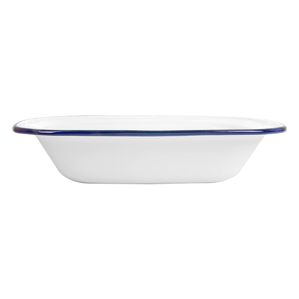 Garcia De Pou BOLES RECTANGULARES 'ENAMELWARE' 980 ML 26x19x5 5 CM BLANCO ACERO ESMALTADO (6 UNID.)
