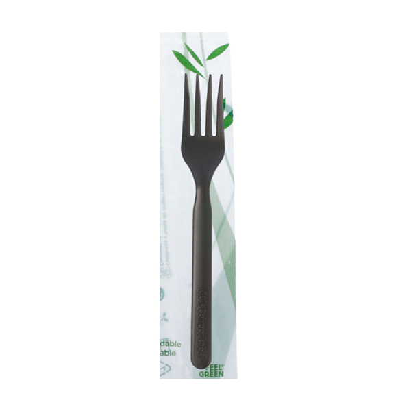 Garcia de pou BOLSA TENEDOR 18 CM NEGRO CPLA (500 UNID.)